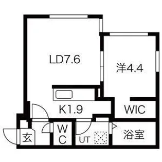 Alivio西町【102号室】の間取り