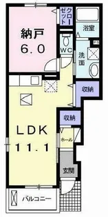 モス フロックス ノイ【1階】の間取り