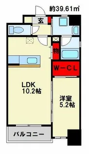 FORZA【105号室】の間取り