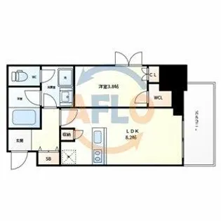 ルフォンプログレ堺筋本町タワーレジデンス【5階】の間取り