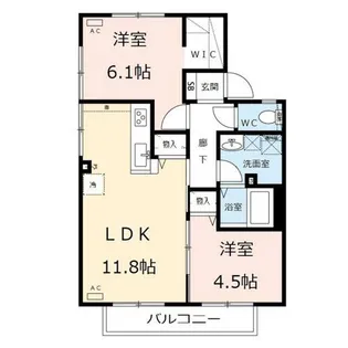 タウニーIKI【1階】の間取り