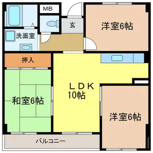 ジョイフル昭栄【3階】の間取り
