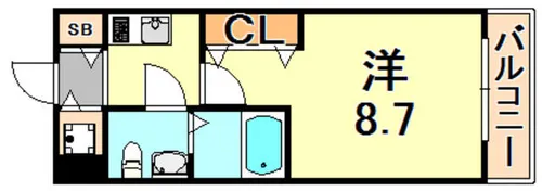 S-RESIDENCE神戸磯上通【6階】の間取り