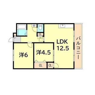 シャトレ北川【2階】の間取り