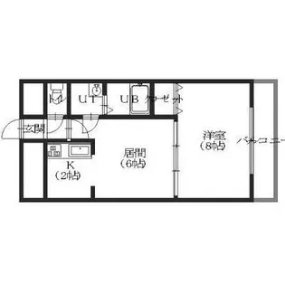 メゾンパティオリーブル美原【202号室】の間取り