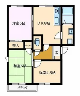 ユトリロ一色町【B-201号室】の間取り