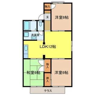 シティーハウス栄A棟【1階】の間取り