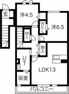 ワダニシムジュー【202号室】の間取り