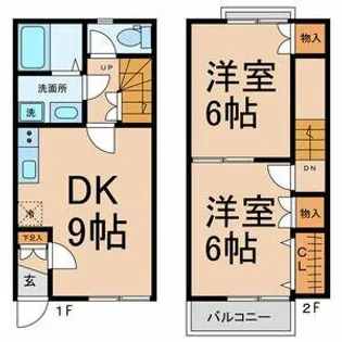 愛知県春日井市堀ノ内町1丁目【タウンハウス】の間取り