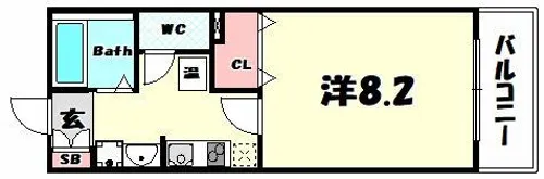 SANKOガルフタワー【11階】の間取り
