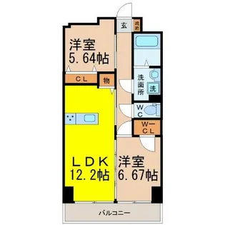 S-FORT鶴舞reale【2階】の間取り