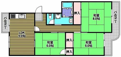 新檜尾台第2次住宅5号棟【5階】の間取り