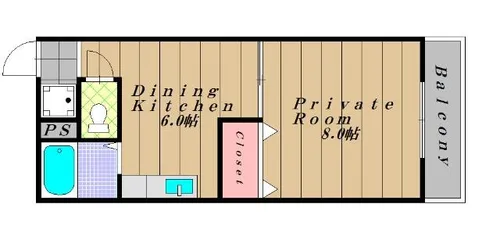 アンビエンテ茱萸木【2階】の間取り