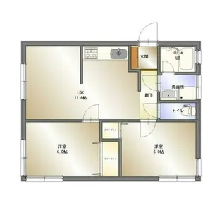 霞ヶ丘ハイツ【3階】の間取り