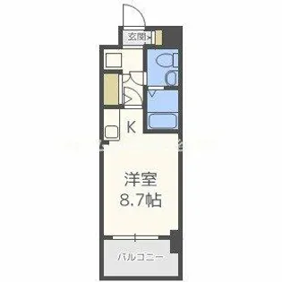 エスリード梅田北【6階】の間取り