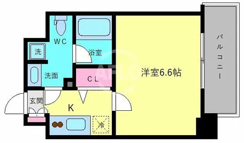 ジアコスモ大阪城南【7階】の間取り