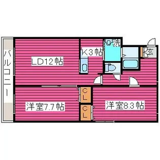 ノースL【403号室】の間取り