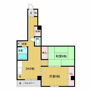リアライズ長居【5階】の間取り