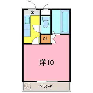 コーポイーストC棟【3階】の間取り