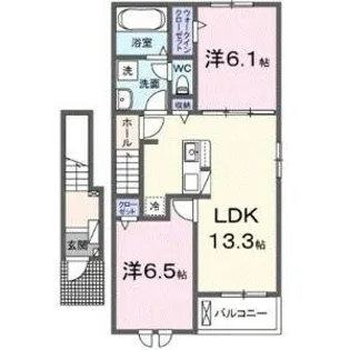 トレグロリア【2階】の間取り
