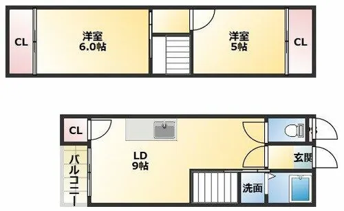 SKグリーンハイツ【5階】の間取り