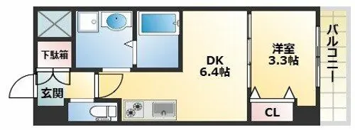 クローバー・プレミア長居公園東【11階】の間取り