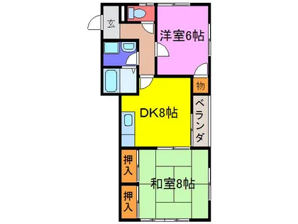 段ハイツ【202号室】の間取り