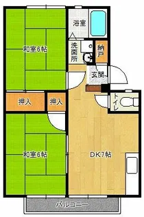 メゾン藤原台【102号室】の間取り
