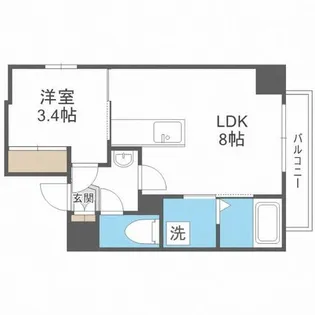 ADORE 六本松 PROUD【5階】の間取り