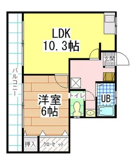 ロード黒崎【5階】の間取り