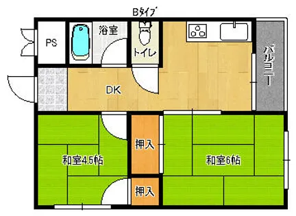 茜マンション【2階】の間取り