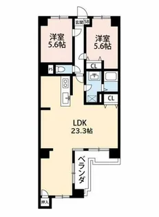 コメルスⅤ【8階】の間取り