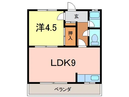 コーポ東栄【101号室】の間取り