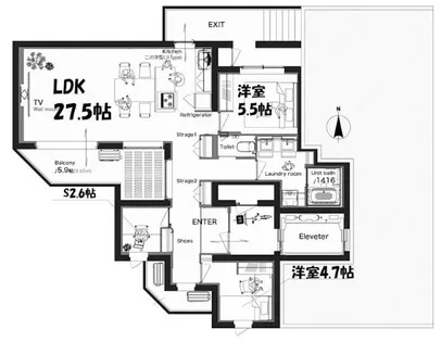 mother(滝川)【2階】の間取り