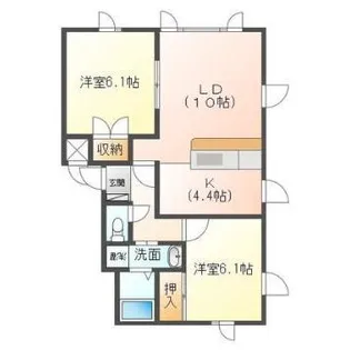 クレストール・ピアレ【202号室】の間取り