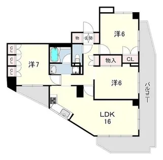 リーベスト芦屋川【8階】の間取り