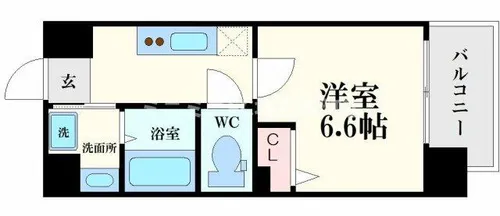 ワールドアイ大阪城EASTⅡ【803号室】の間取り