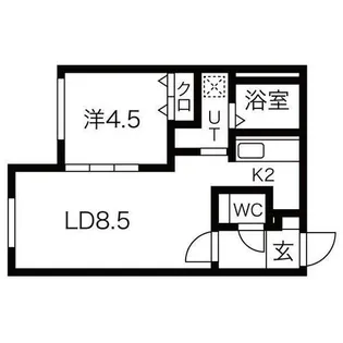 クラヴィス本郷通8【2階】の間取り
