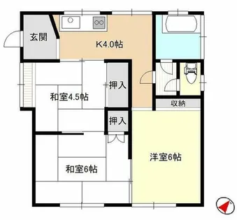 メゾンシオヤB【1階】の間取り