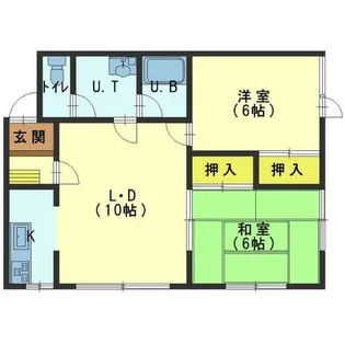 ハイツノザキ【1B号室】の間取り