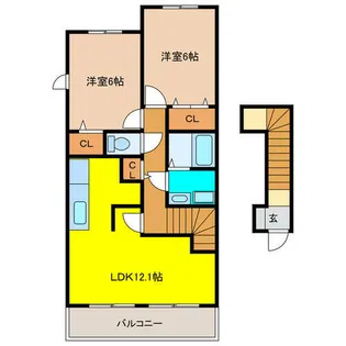 ホワイトメゾンⅠ【2階】の間取り