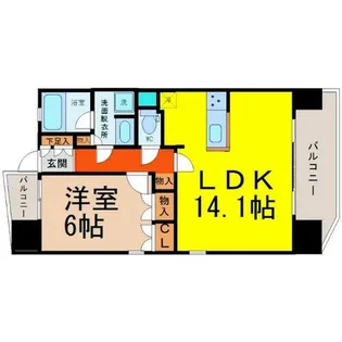 KAMIMAEZU RISE(上前津ライズ)【8階】の間取り