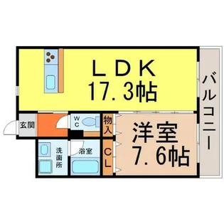 CosmicRei(コスミックレイ)【3階】の間取り