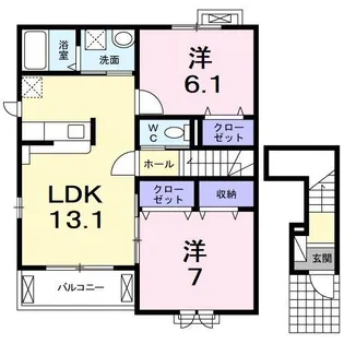 インサイドⅠ【2階】の間取り