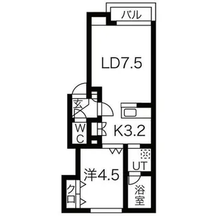 リブレア厚別【203号室】の間取り