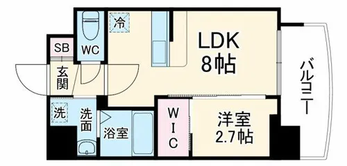 セレニテ天満橋アリア【11階】の間取り