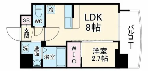 セレニテ天満橋アリア【11階】の間取り