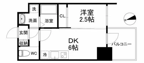 セレニテ天満橋アリア【3階】の間取り