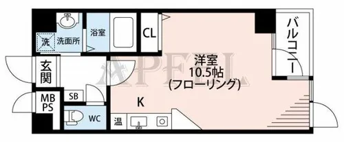 アクアプレイス梅田【10階】の間取り