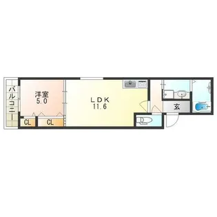 フジパレス堺大浜Ⅶ番館【1階】の間取り